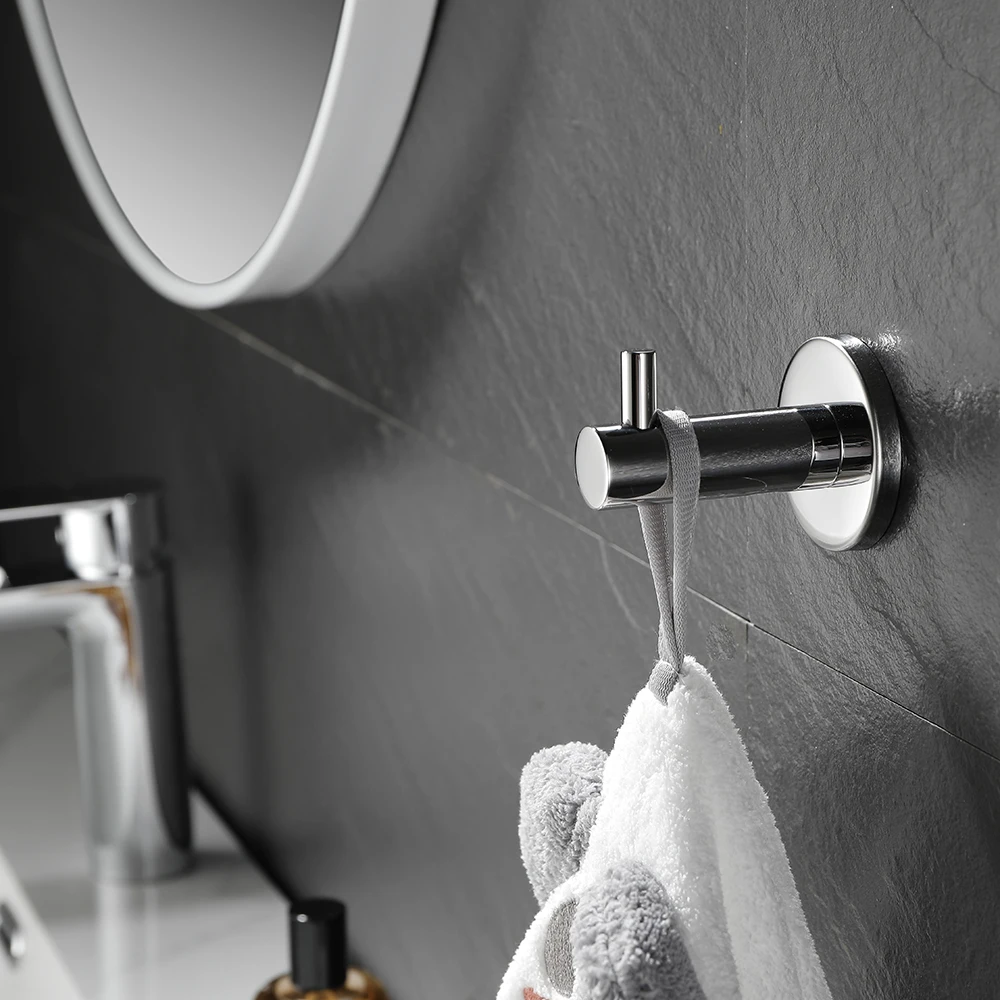 Wholesale Wall Shower Single Robe Hook for Kitchen and Bathroom Coat Hooks Bath Robe Towel Hook Holder