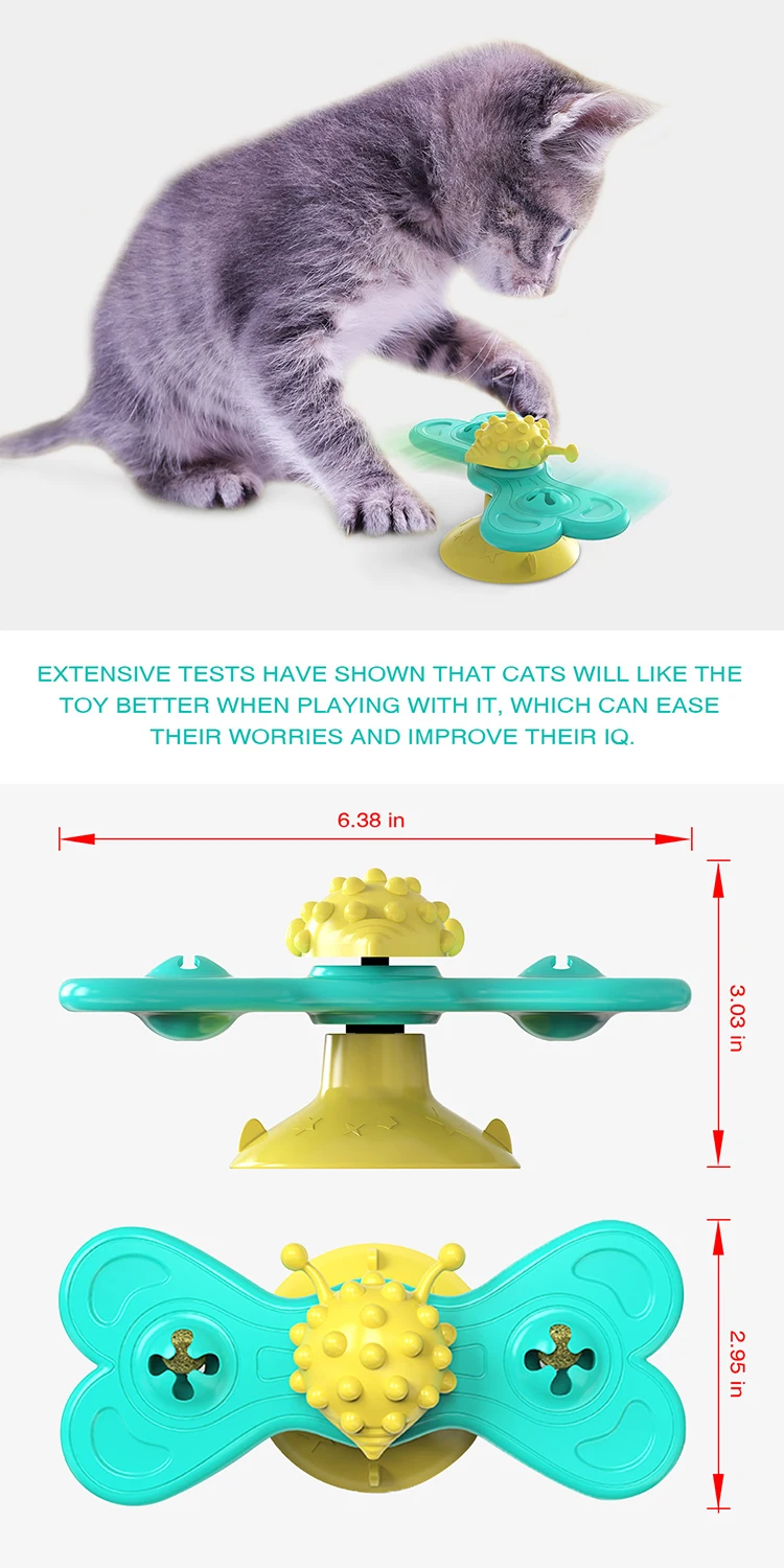 Electric rotating funny cat toy butterfly pet interactive automatic teasing kitten scratching training