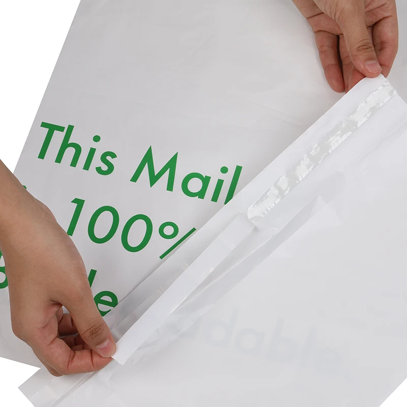 100% Biodegradable Mailer Shipping Bags Compostable Express Poly Bags With Tamper Proof Tape (Le0264)