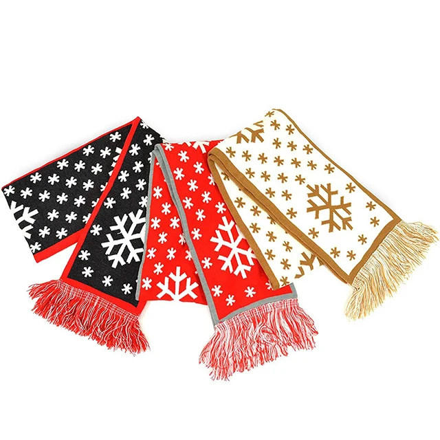 Custom acrylic jacquard kids knitted winter scarfs other shawls retro women satin scarf fashion ladies Christmas scarves