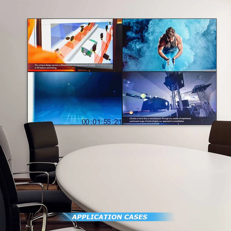 55 Inch 4K HD Touch Screen Displays Combined TV Wall 1.8mm Seamless LED Backlight LCD Video Wall Instore Display With Controller
