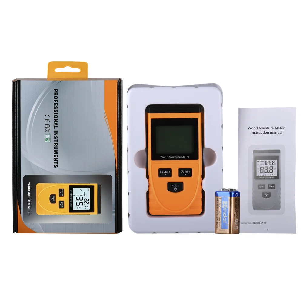 Inductive Hand-held LCD Display Wood Moisture Meter Firewood Digital Humidity Tester Hygrometer Wood Water Content Detector