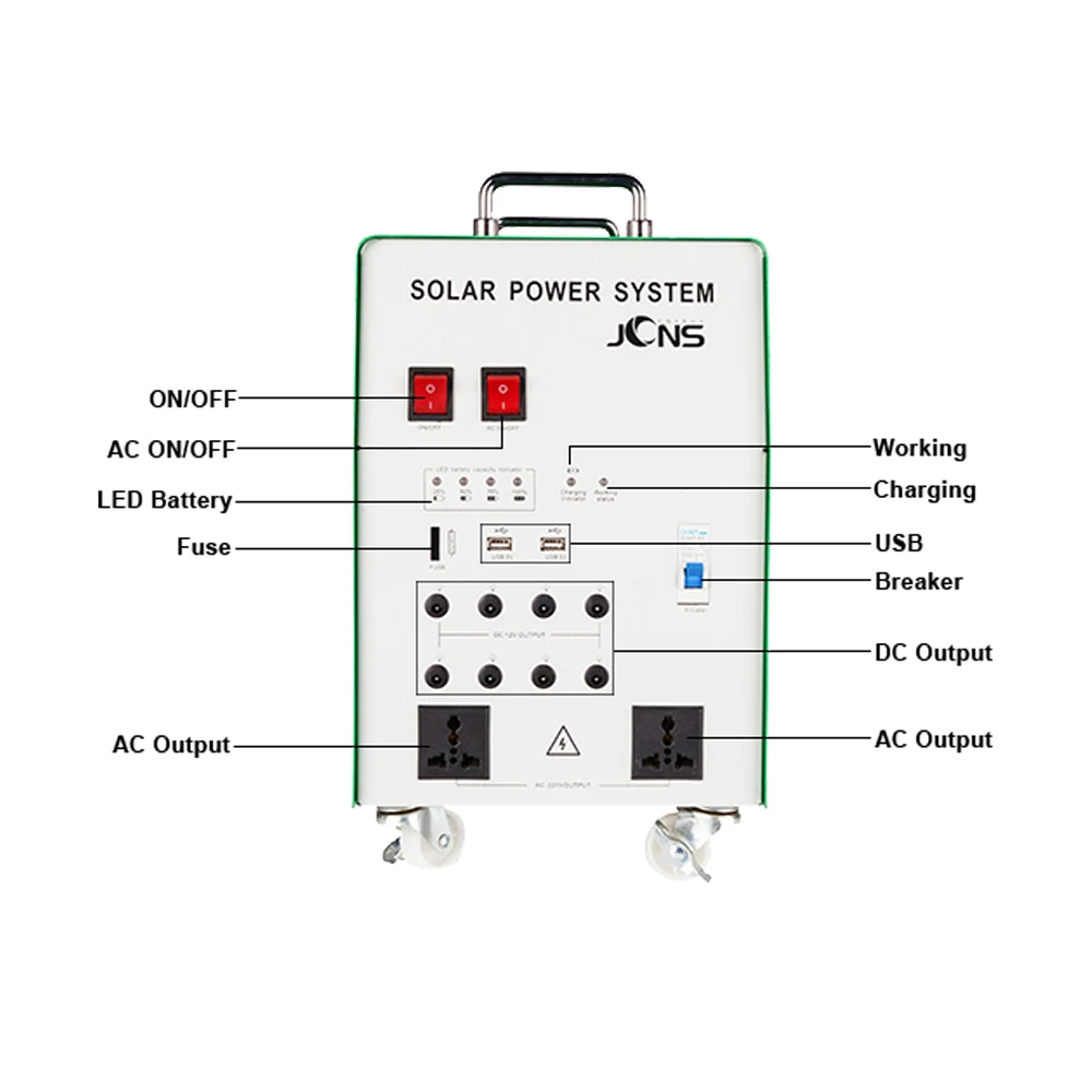 300w 500w 1000w 1500w complete set solar panel kit solar energy system with battery and dc port