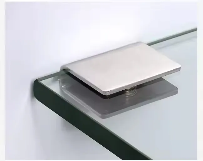 Custom Black Adjustable Glass Shelf Brackets Semicircle Bracket Laminate Clamp 8-12mm