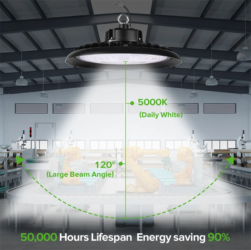 Shenzhen Industry Hanging Slim Sensor 100w 150w 200w 240w Warehouse Shop Garage 20000 Lumens ufo LED High Bay Light For Workshop