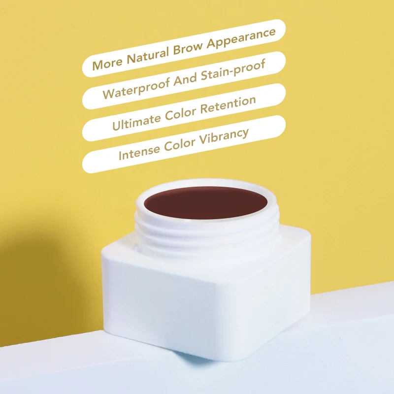 Colored Brow Tattoo Tint Brow Fixing brown strong hold waterproof Vegan eyebrow Brow Styling Gel