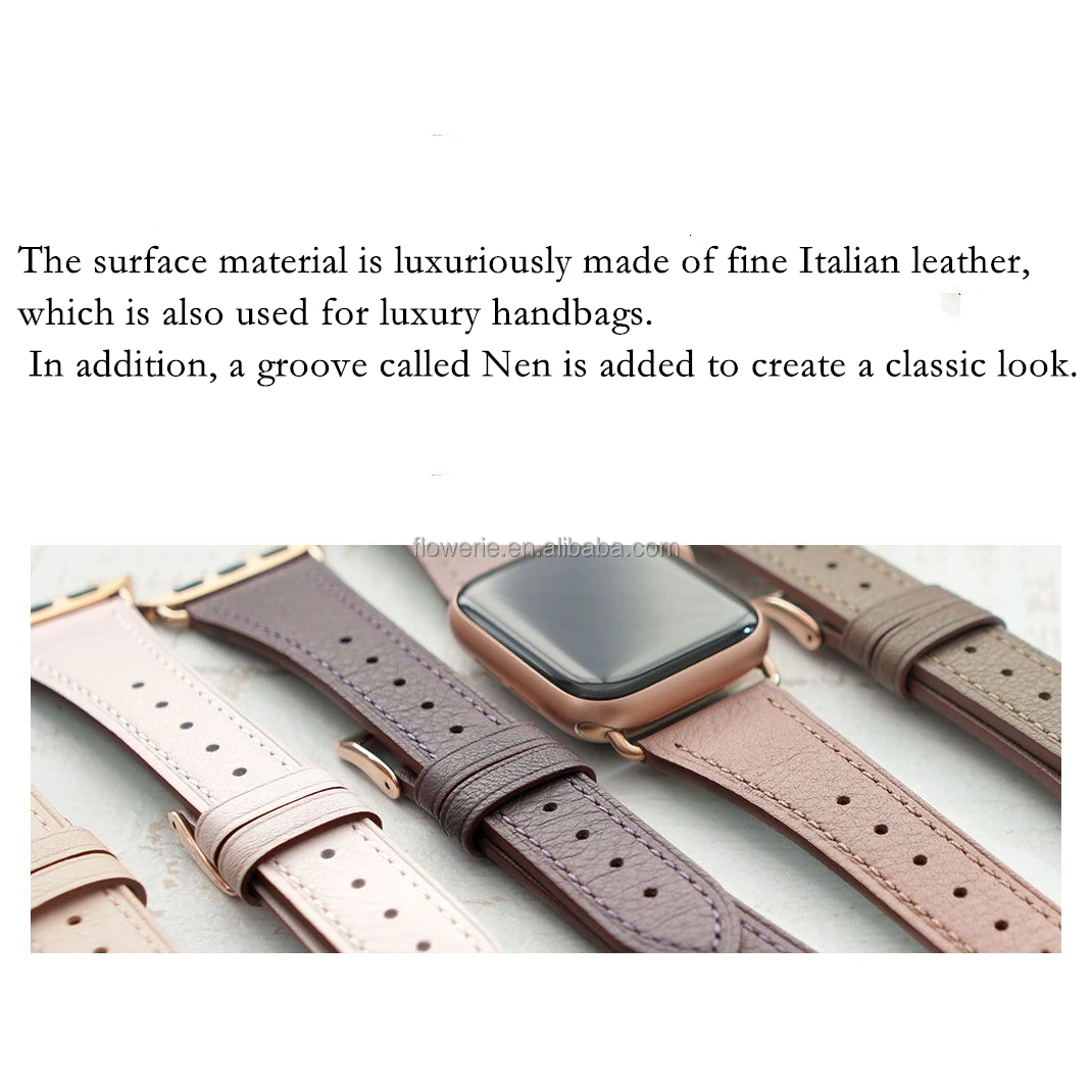 Тонкий сменный ремешок Handodo из итальянской кожи для apple Watch Series 7 6 SE 5 4 3 2