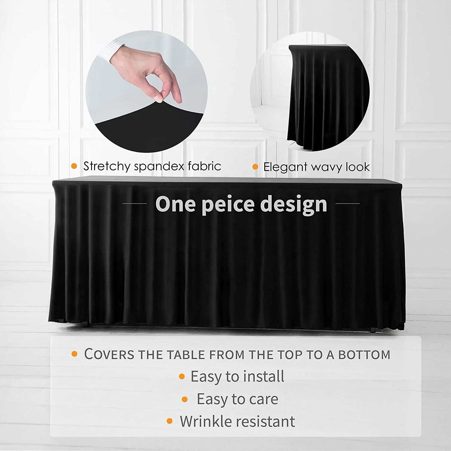 Cheap Tablecloths Table Skirt Decoration Black Tablecloth Skirts For