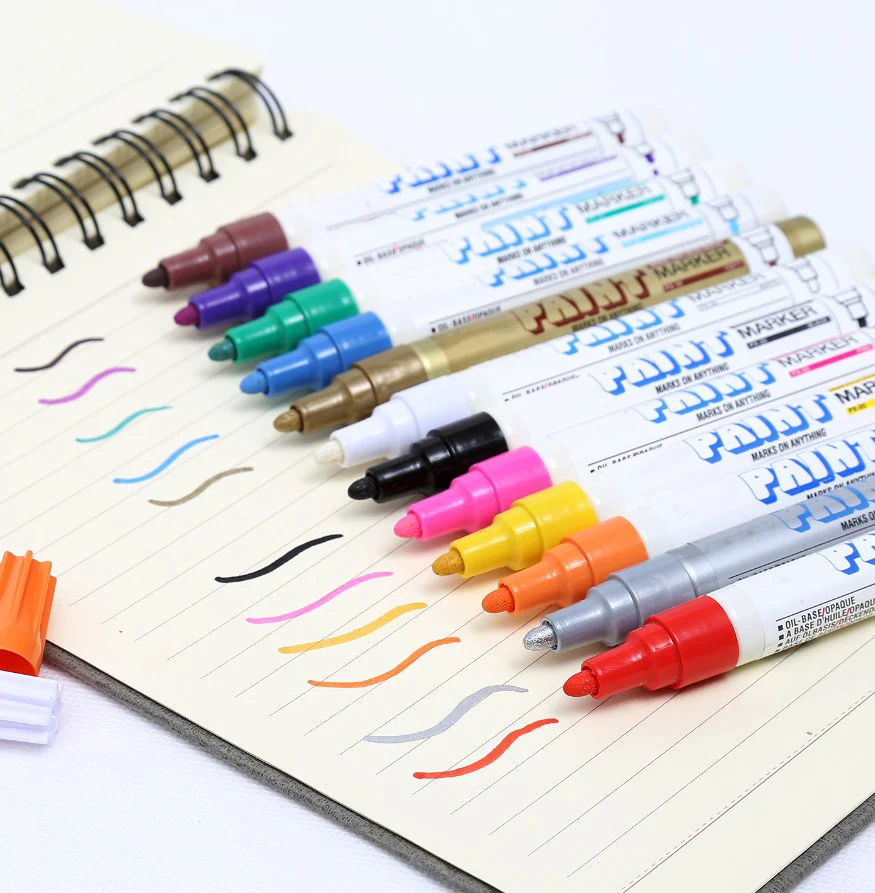 Oil Based Paint Pen Medium Point Silver Color Paint Marker Pen