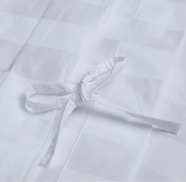 OEM single double queen king size cotton 40S 1 & 3cm stripe hotel bedding duvet cover bed sheet set