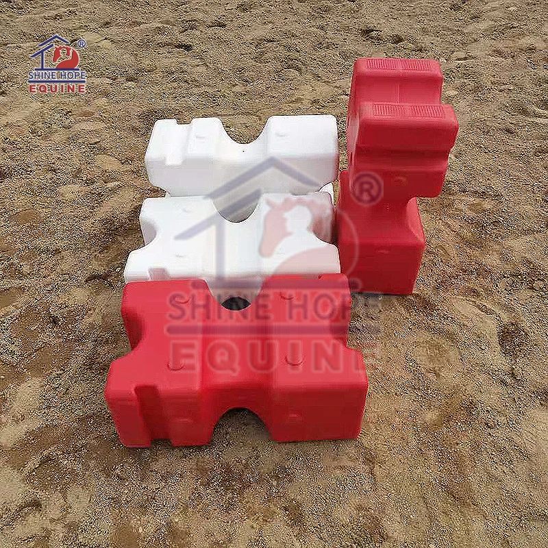 Plastic set horse show jump block without poles for horse training use
