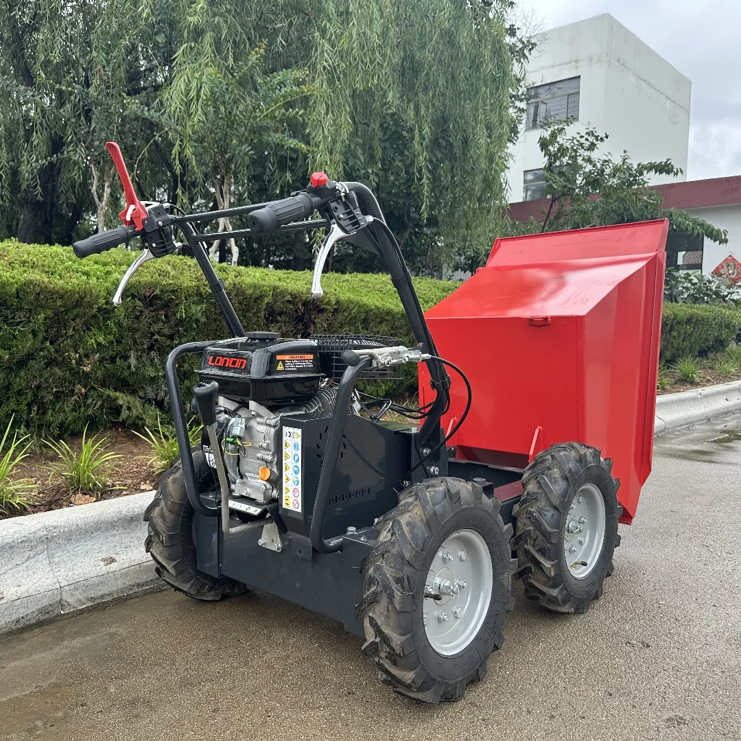 Small wheel mini gasoline dump truck manual hydraulic tipper mini dump truck for sale