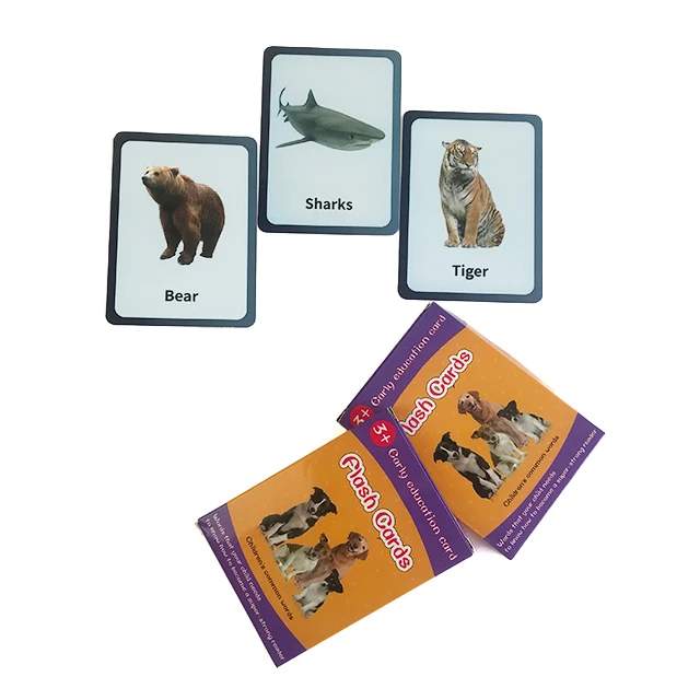 New Custom Design Poker Flashcards Pet Paper and Plastic Educational Advertising Game Playing Flashcards