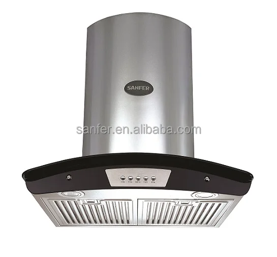 Elegent industrial kitchen smoke absorbing chimney hood and design air cooker hood
