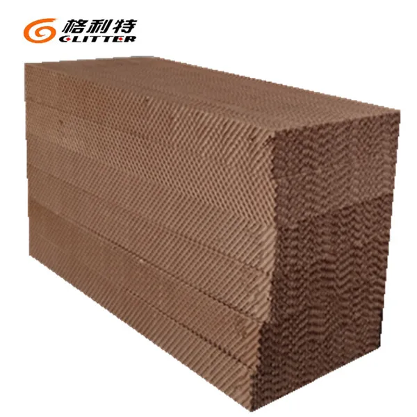 poultry farm Corrugated Cellulose Evaporative Honeycomb Filter Air Cooling Pad 7090 model in brown color