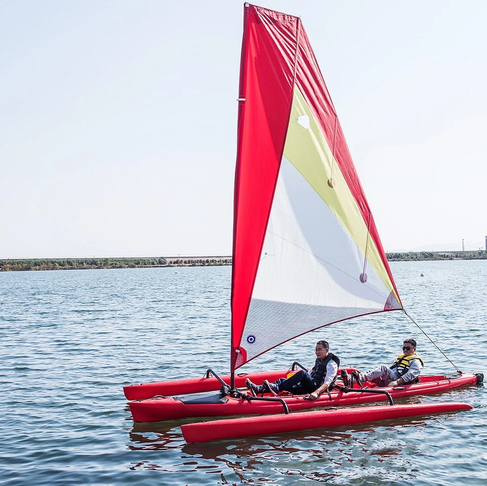 Outdoor Leisure Plastic Hard Boat Sailboat Carbon Mast Sailboat Trisolaran sailboat