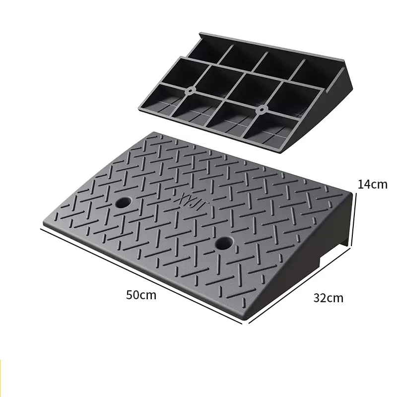 50x32x14cm Durable Road Car Rubber Driveway Curb Ramp Rolled Edge Rubber Kerb Ramp