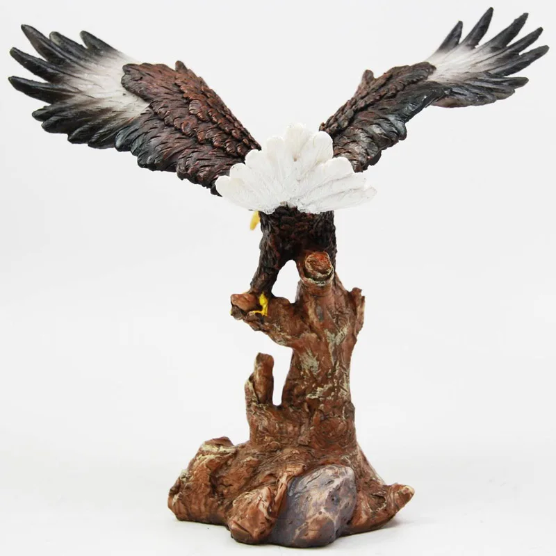 American souvenir large polyresin bald eagle statue U.S. patriotic decor emblem freedom wings of glory statues and figurines