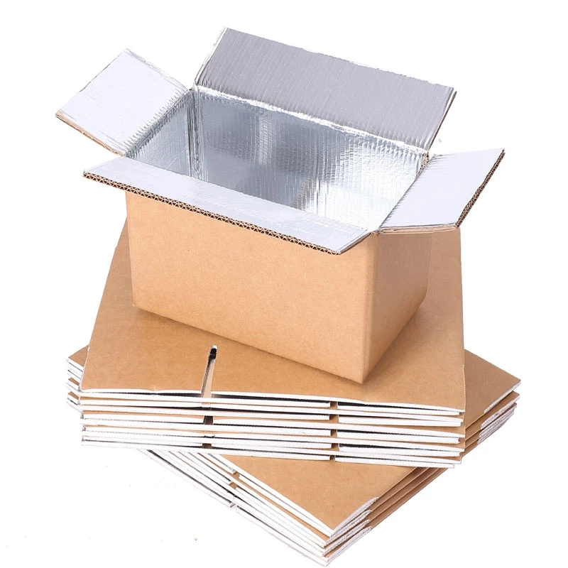 Customized Waterproof Cold Chain Insulation Cartons Fresh Fish Meat Sea Food Thermal Packaging Paper Boxes