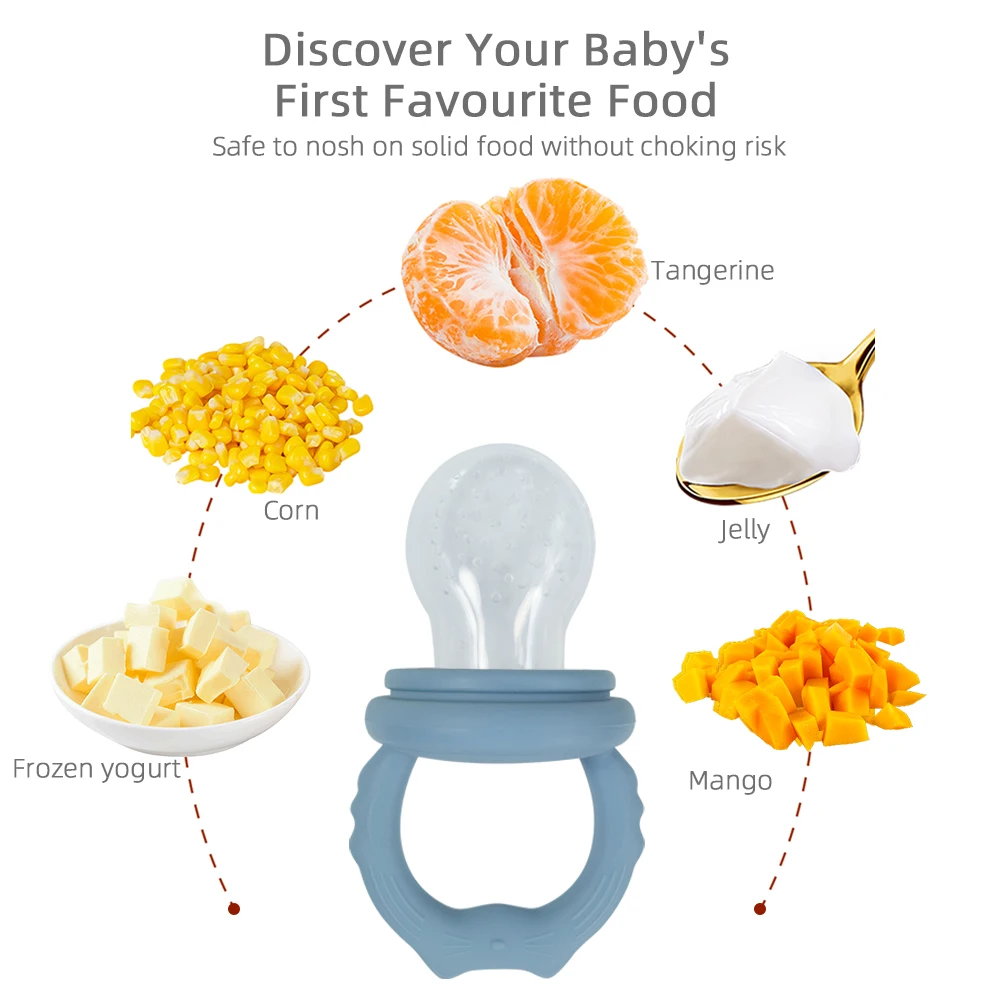 Baby Fruit Feeder Infant Food Dispensing With PP Cover Baby Dummy Pacifier
