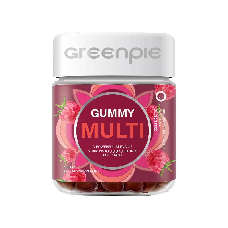 Greenpie Adults Multi Vitamin Gummy Multivitamins Flavor Essential Minerals Supplement Raspberry Daily Gummy Candy