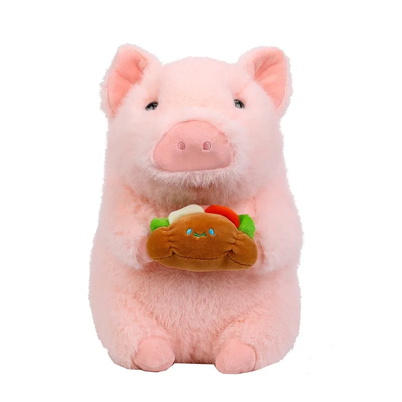 Cute Pink Gluttony Pig Plush Toy - Soft Polyester Perfect for Birthday & Holiday Gifts