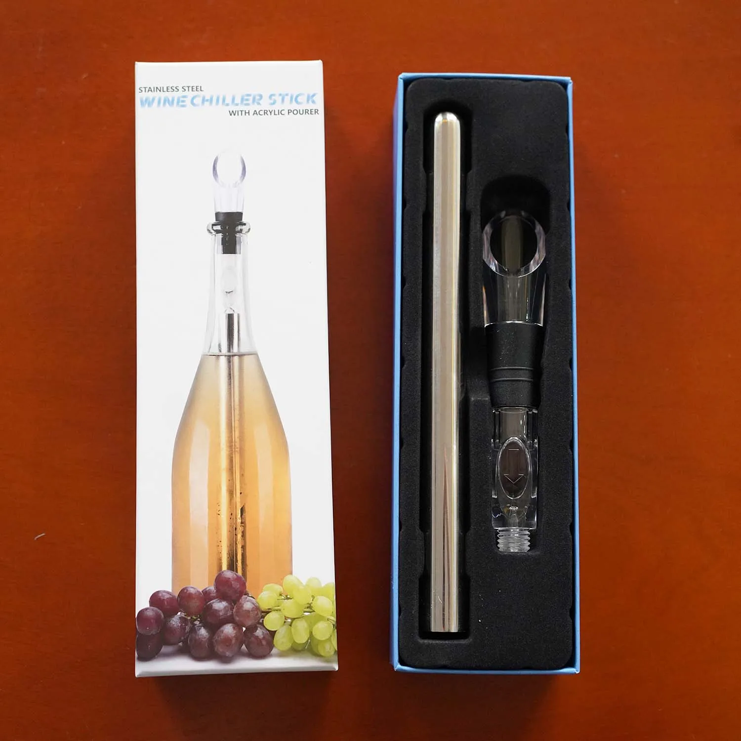 New product amazon portable sleek drinking chilling rods instant wine cooler wine chiller stick