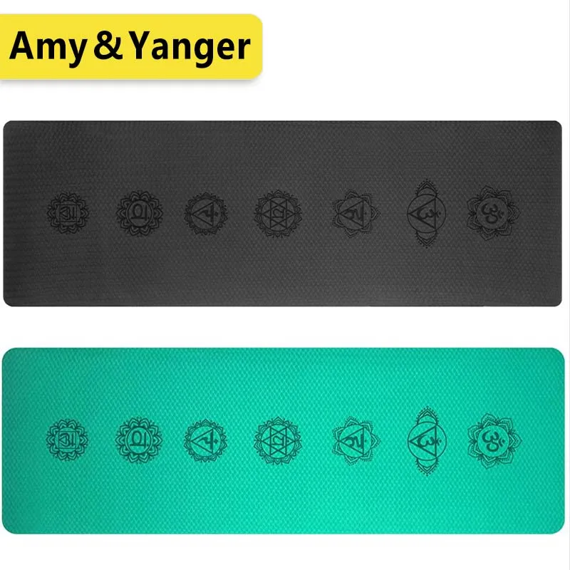 
eco friendly anti slip TPE Yoga Mat With logo Custom print waterproof 