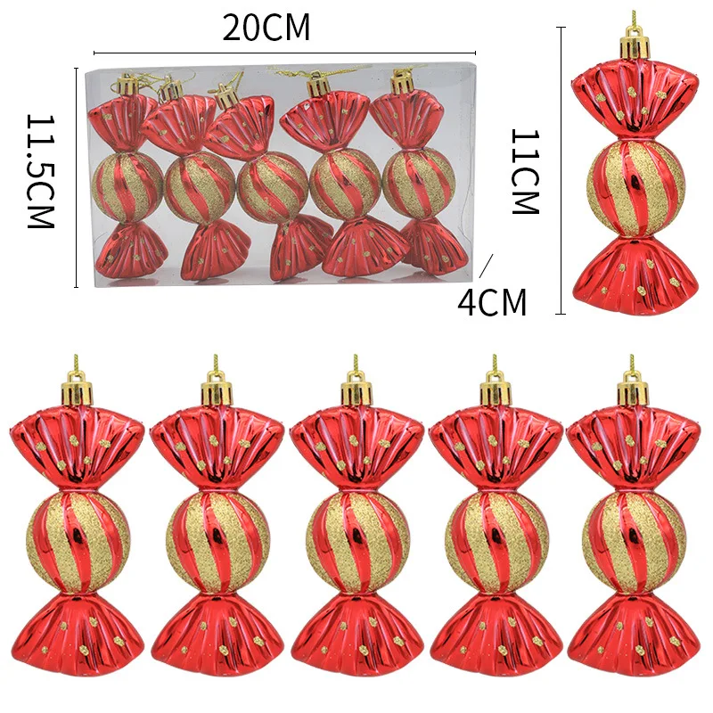 Home Use Plastic Christmas Balls Ornaments Glitter Multi Shapes Christmas Xmas Tree Ball