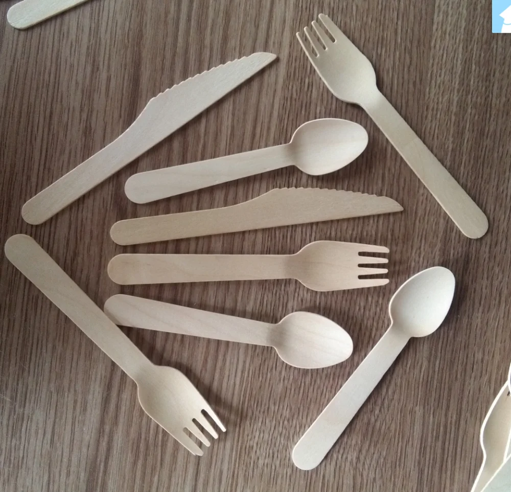 wholesale Disposable birch wooden  Fork /spoon/knife