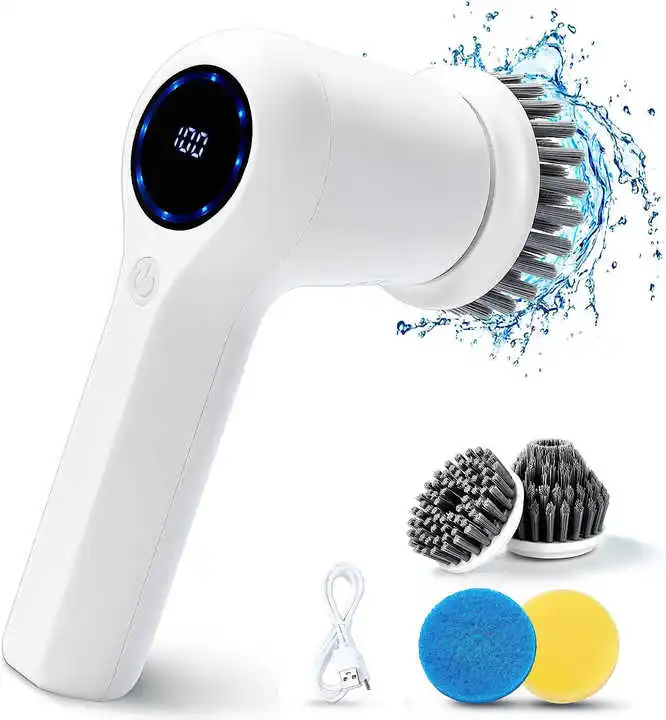 GEERLEPOL Mini USB Electric Automatic Rotating Spin Scrubber Bathroom Cleaning Brush OEM Wholesale 2000mah Cleaning Equipment