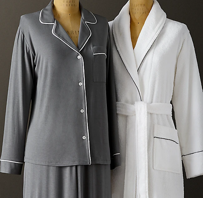 Wholesale Customized Logo Shawl Collar Piped Bath Robe 100% Cotton Hotel Terry cloth Spa Bathrobe with Black Piping