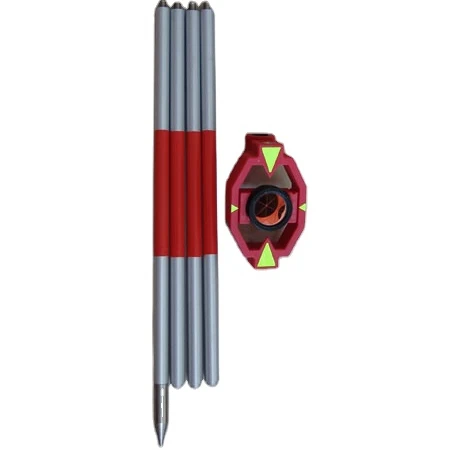 Amazon Hot Selling Leica Total Station Surveying Prism Constant 17.5 mm Offset Mini Prism with 4 Poles for Total Station