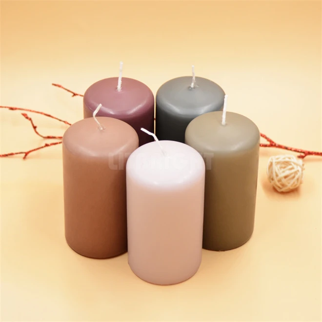 Table Centerpieces Solid Pillar Candle Weddings Decor Paraffin Wax Candle Slowing Burning Candle Factory China