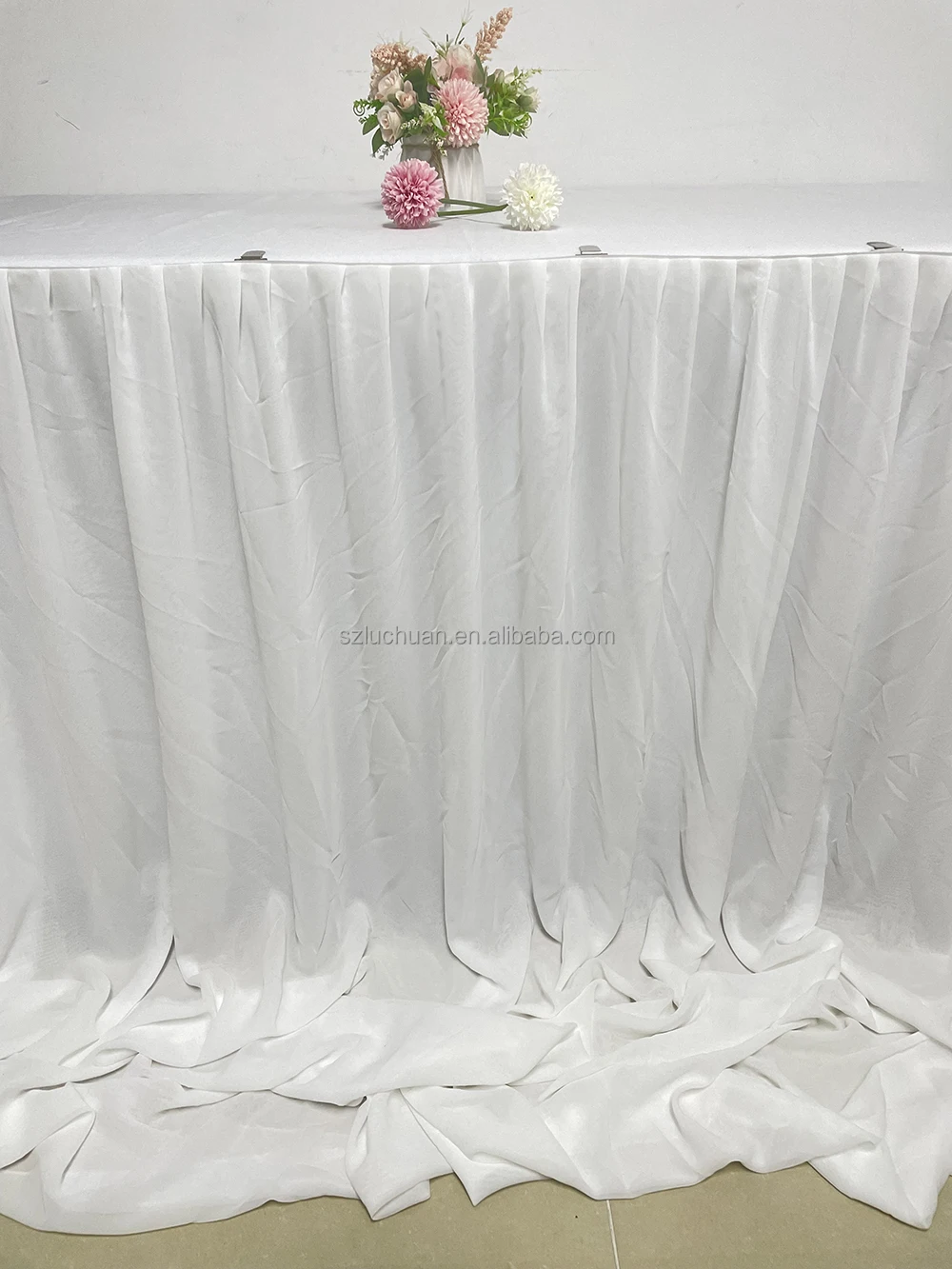 chiffon table skirt roll table skirting Wedding tutu Table Skirt