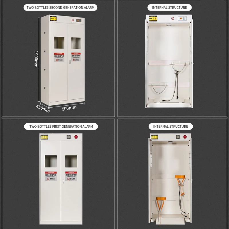 Metal Laboratory Furniture Full Steel Gas Cylinder Safety Storage Cabinet