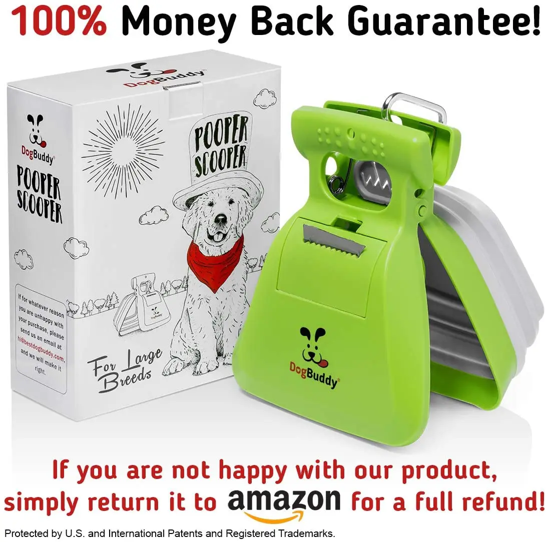 DogBuddy Pooper Scooper портативный собачий санитарный мусорный сбор сверхмощный очиститель для собак с дозатором сумки