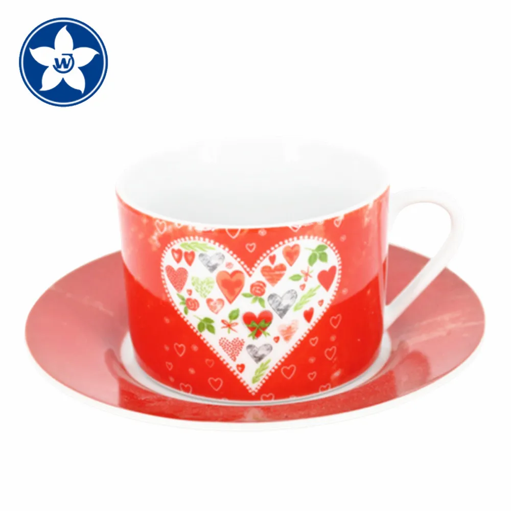 Classic Pakistan Style Porcelain Coffee Tea Cup Sets for Breakfast