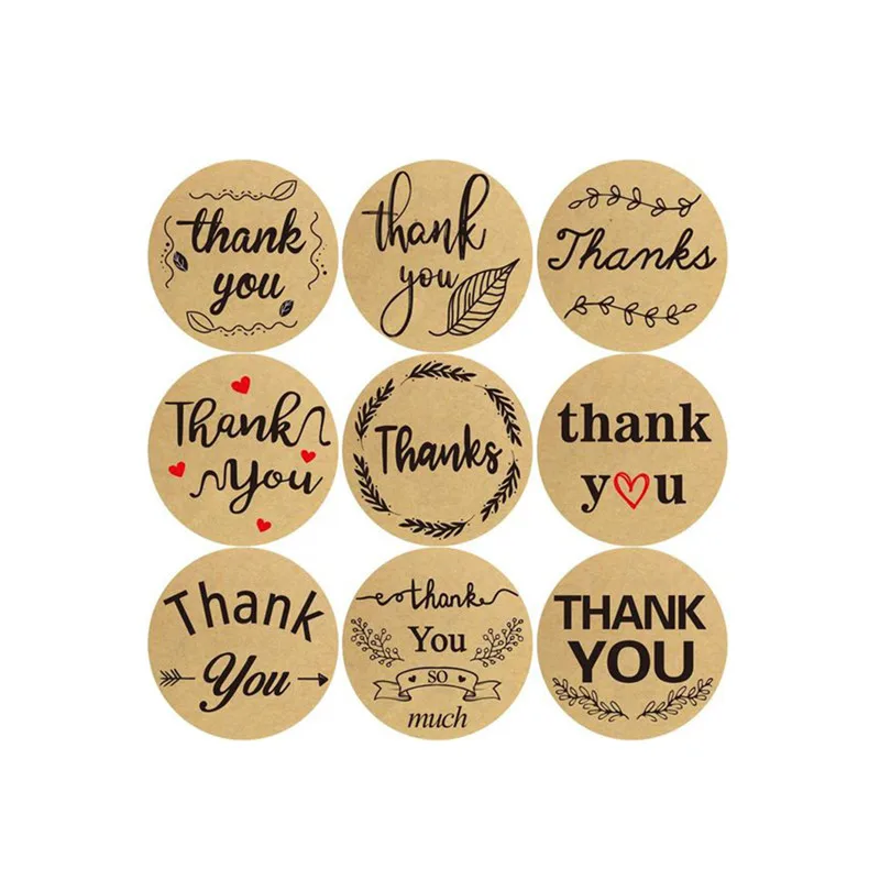 Custom Printed Thank You Stickers Flower Rolls Custom Printed Self Adhesive Packaging Labels Stickers