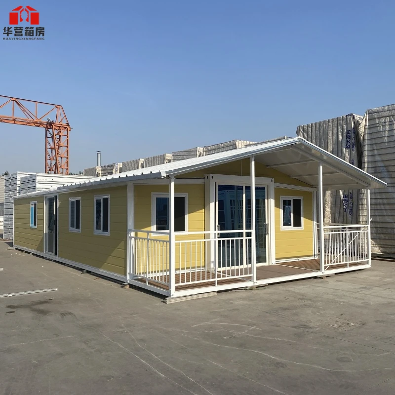 Easy Folding 40Ft 20 Ft Prefab Container Expandable House Light Steel Folding Prefabricated Home Villa with bathroom kitchen