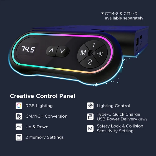 GMD06-1 Single Motor Electric Height Adjustable RGB Gaming Standing Desk Best Modern PC Computer Gamer Sit Stand Gaming Table