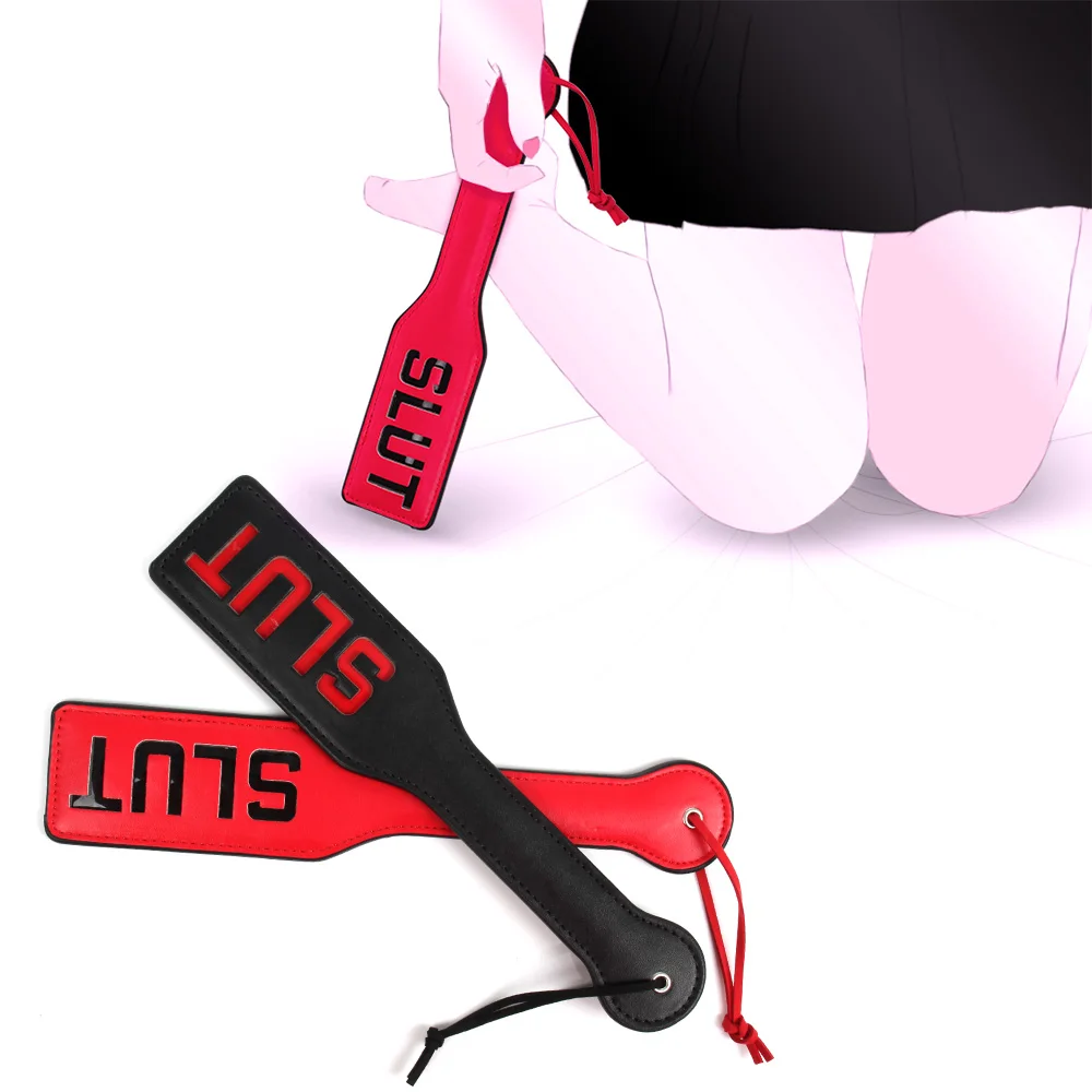 BDSM Letters hollow out Leather spanking paddle clap Slave Ass Hand-patted Cosplay Bondage Slave Game Paddles