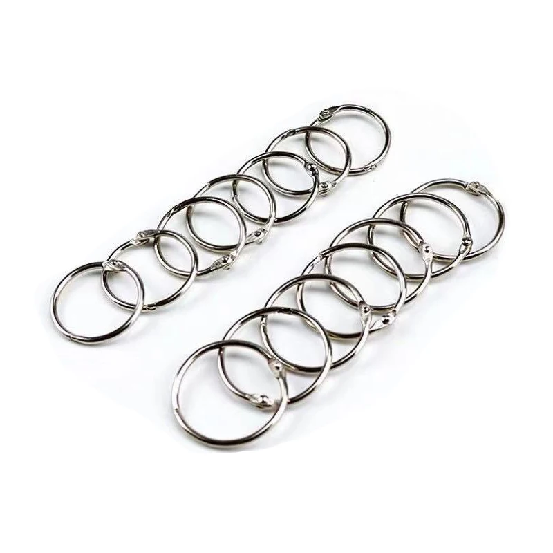 Binder Rings 20mm Silver Metal Book Rings Loose Leaf Ring For Index Cards For School Home And Office