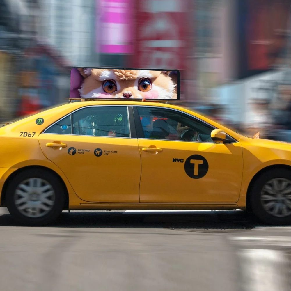 taxi roof LED Outdoor  Led Taxi Safety Screen Advertising Sign Taxi Led Double-Sided Taxi Display High Brightness Led