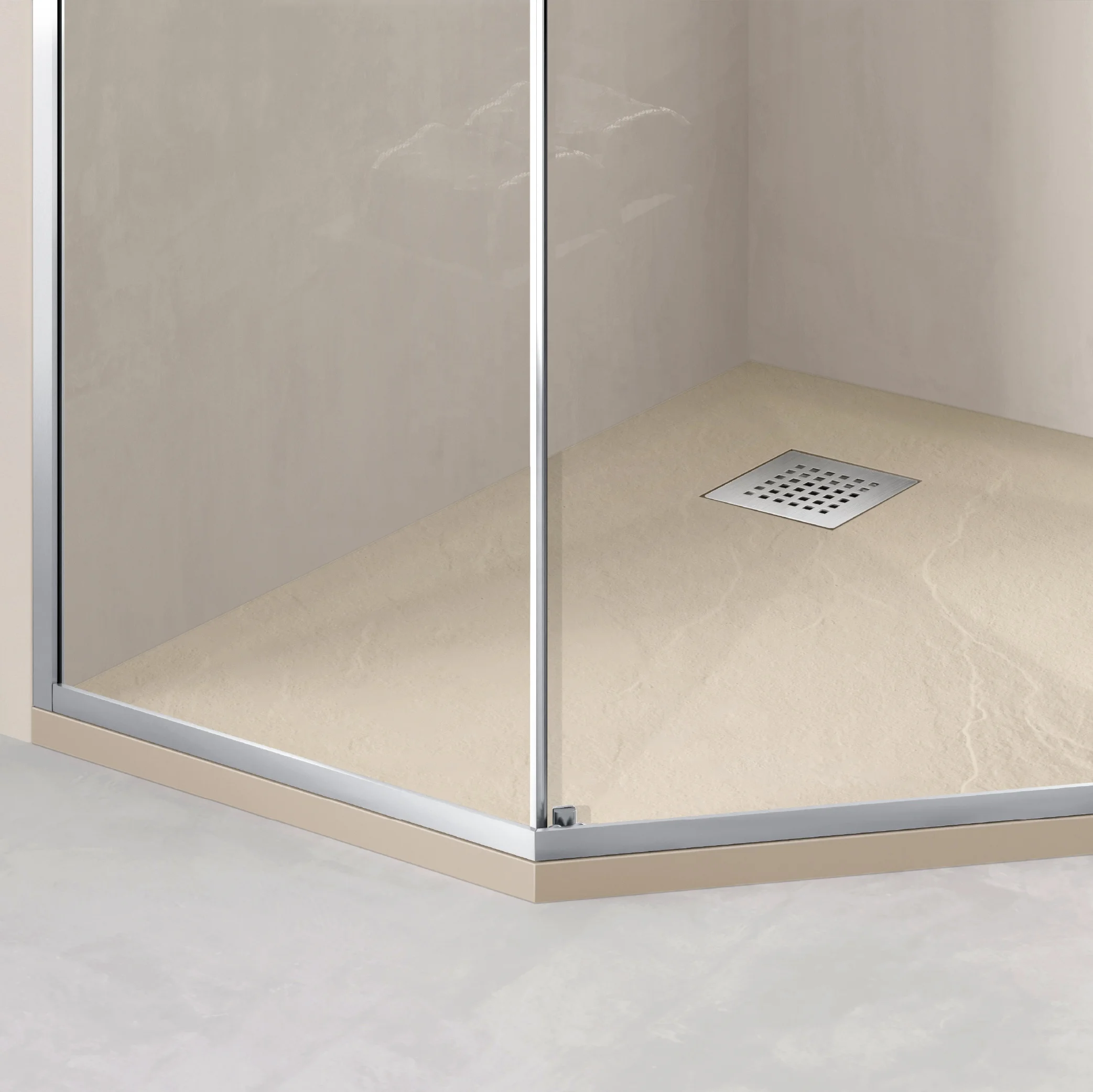 Pure white bianco slate stone resin fiberglass shower room piatto doccia shower tray