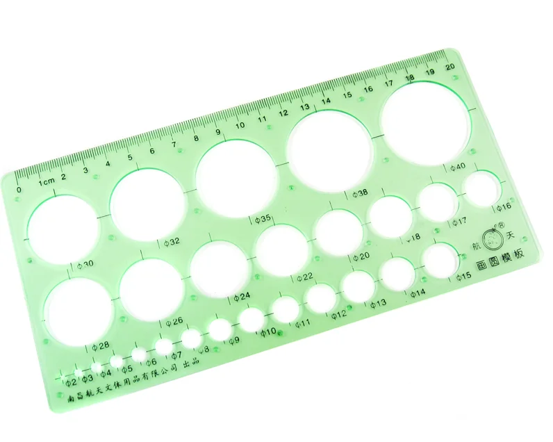 Wholesale multi-color permanent makeup eyebrow ruler large circle microblading measuring tools