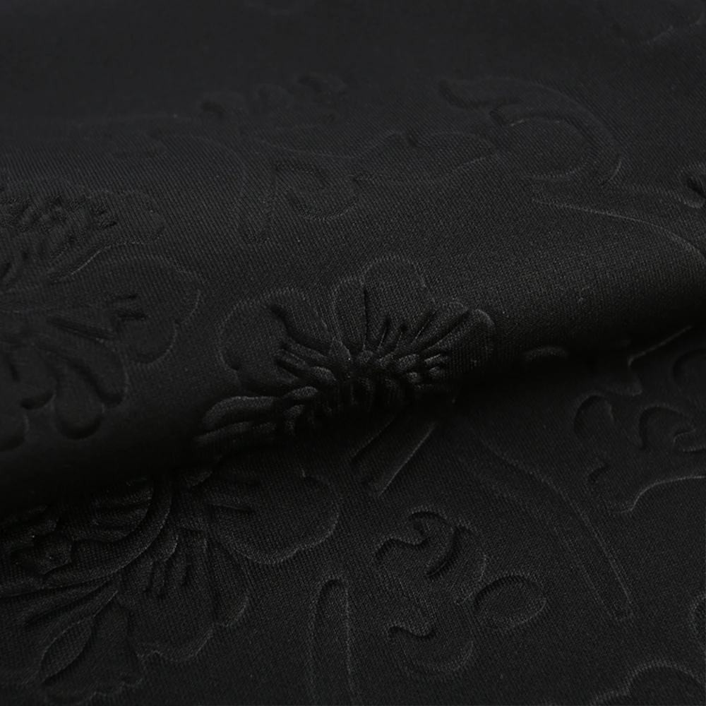 240GSM Custom Fashion Casual Fabric Embossed Scuba Knitting Fabric for Sportswear
