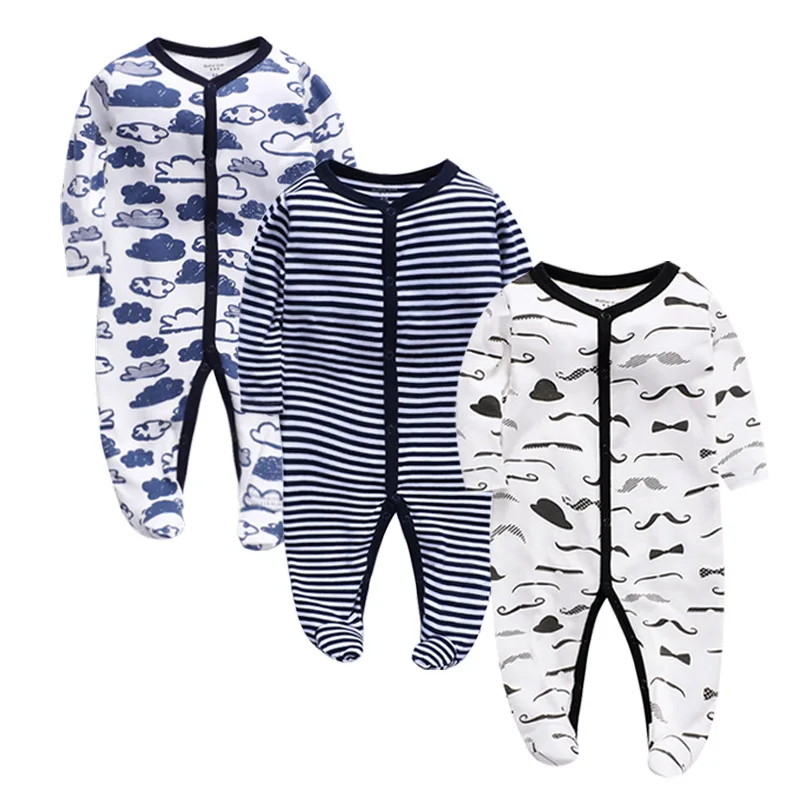 Wholesale Baby One-piece Clothes Foot Climbing Fart Rompers Spring Autumn Pajamas