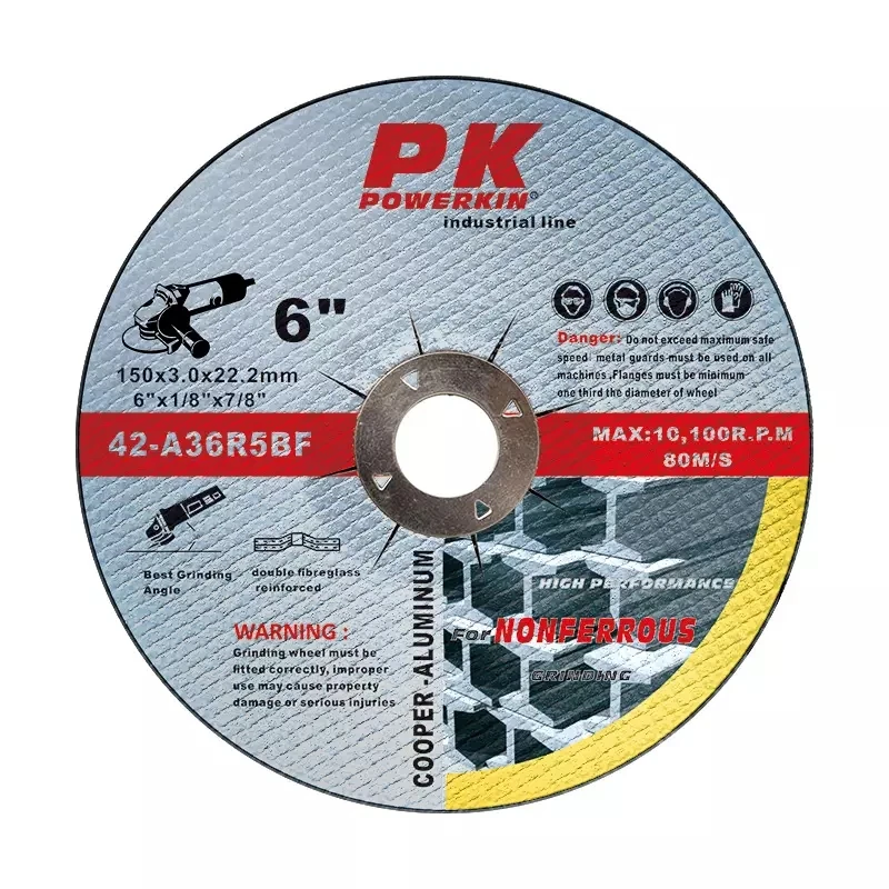 New Creative Custom Logo 150mm Fiberglass Grinding Wheel Metal Polishing Disc Super Thin 6 Inch