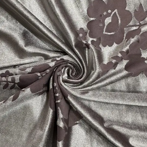 Hejin Wholesale KS Weft Knitted Fashion Korea Women Abaya Garment Fabric Brocade Dyed Korean Velvet Fabric for Clothes